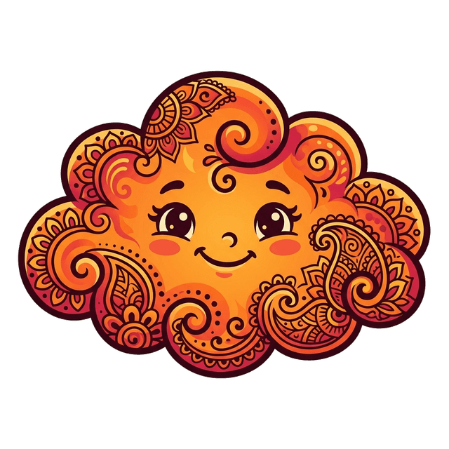 Traditional 2D Cartoon Cloud 6
